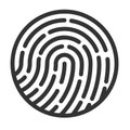 Fingerprint icon. Touch protection symbol. Secure identification sign