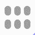 Fingerprint icons set