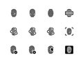 Fingerprint icons on white background.