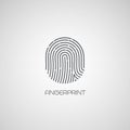 Fingerprint identification icon. Vector