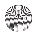 Fingerprint identification system, black symbol