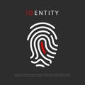 Fingerprint identity vector logo