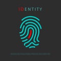 Fingerprint identity vector logo idea Royalty Free Stock Photo