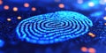 Fingerprint Illustration for Secure Access Control and Personal Identification Design Royalty Free Stock Photo
