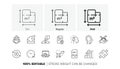 Fingerprint, Interview and Floor plan line icons. For web app, printing. Line icons. Vector