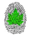 Fingerprint leaf green sustainable energy ecology