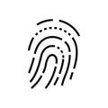 Fingerprint - line design single isolated icon
