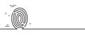 Fingerprint line icon. Digital finger print sign. Minimal line pattern banner. Vector