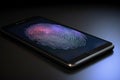 Fingerprint login for access control to mobiles computer, created with Generative AI technology