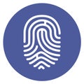 Fingerprint Loop Icon. Vector illustration EPS 10 in trendy flat style isolated.