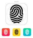 Fingerprint loop type icon.