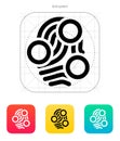 Fingerprint loop type scan icon.