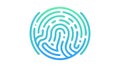 Fingerprint Maze Icon, Identity Security Puzzle Vector Graphic, vector design Generative AI Royalty Free Stock Photo