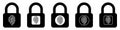 Fingerprint padlock icon. Scan fingerprint icon. Security concept icon. Royalty Free Stock Photo