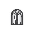 Fingerprint protection vector icon