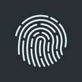 Fingerprint recognition icon.