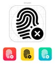 Fingerprint rejected icon.