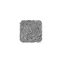 Fingerprint Rounded Quadrilateral Icon Vector Design Royalty Free Stock Photo