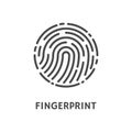 Fingerprint Rounded Shape of Print Poster Vector