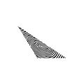 Fingerprint Scalene Triangle Icon Vector Design