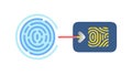 Fingerprint Scan Access: Biometric Security System, vector design Generative AI Royalty Free Stock Photo
