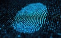 Digital Fingerprint Security Royalty Free Stock Photo