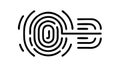 Fingerprint Scan Icon, Biometric Security, Identity Verification, vector design Generative AI Royalty Free Stock Photo