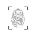 Fingerprint scan icon