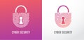 Fingerprint Scan Logo, Privacy, Lock Icon, Cyber Security ,identity Information And Network Protection. Vector Icon