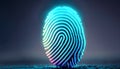 Fingerprint scan provides access with biometrics identification. Technology, Security and identification concept. Generative Ai Royalty Free Stock Photo