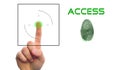 Fingerprint scan provides security access Royalty Free Stock Photo