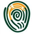 Fingerprint scan symbol in browser window for secure web authentication, cybersecurity blog access, and user-friendly Royalty Free Stock Photo