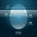 Fingerprint Scan vector design illustration.