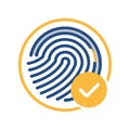 Fingerprint Scan Verification: Security and Authentication Icon for Biometric Access Royalty Free Stock Photo