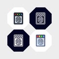 Fingerprint Scanner Icon Logo Vector Illustration Royalty Free Stock Photo