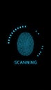 Fingerprint scanning for biometric security and digital identification Royalty Free Stock Photo
