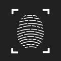 Fingerprint scanning icon for apps with security unlock stock vector Royalty Free Stock Photo