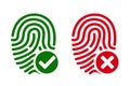 Fingerprint scanning icon sign Ã¢â¬â stock vector Royalty Free Stock Photo