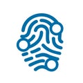 Fingerprint scanning icon sign Ã¢â¬â for stock Royalty Free Stock Photo