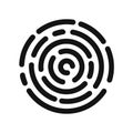 Fingerprint scanning icon - vector Royalty Free Stock Photo