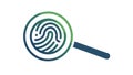 Fingerprint Search Icon, Biometric Verification, vector design Generative AI Royalty Free Stock Photo