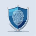 Fingerprint Shield for Biometric Security Royalty Free Stock Photo