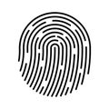 Fingerprint thin line icon