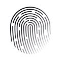 Fingerprint thin line icon