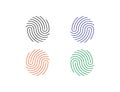 Fingerprint, valid, identify icon. Vector illustration. flat design