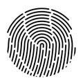 Fingerprint. Vector illustration. Security system. Digital lock