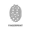 Fingerprint Verification Poster with Text Vector