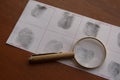 Fingerprints examination Royalty Free Stock Photo