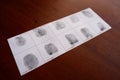 Fingerprints examination Royalty Free Stock Photo