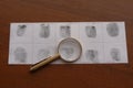 Fingerprints examination Royalty Free Stock Photo